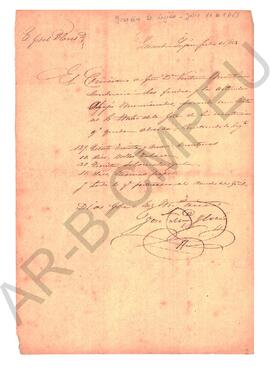 [Carta del Gral. José María Flores al Comisario de Guerra Ventura Martínez] 1853