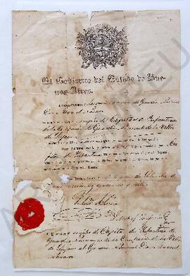 [Despacho militar del Gobierno del Estado de Buenos Aires] 1857