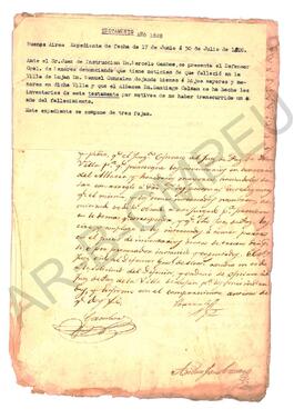 [Testamentaría de Manuel González] 1828