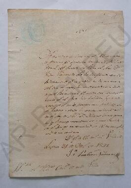 [Nombramiento de Isidro Figueredo como Alcalde de Hermandad del Partido de Pilar] 1821