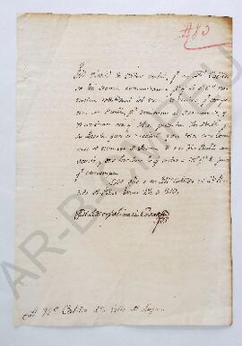 [Nota de Pedro Apolinario César al Cabildo de la Villa de Luján] 1819