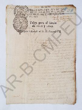 [Nota al Alcalde Ordinario de la Villa de Luján] 1808